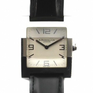 ダンヒル(Dunhill)のダンヒル スクエアファセットダンヒリオン 腕時計 ウォッチ 黒 シルバー色 白(腕時計(アナログ))