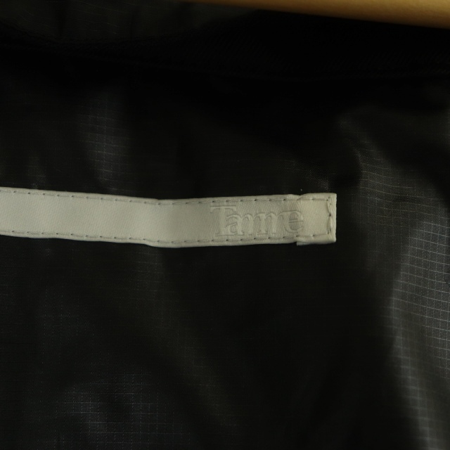タム 22AW ストライプ ジャケット ブルゾン 中綿 2way 襟付き 黒74cm袖丈
