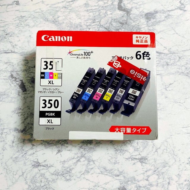 Canon(キヤノン)の純正 Canon インクカートリッジ BCI-351XL+350XL/6MP インテリア/住まい/日用品のオフィス用品(その他)の商品写真