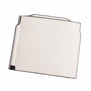 極美品 ヴァレクストラ Valextra 財布 マネークリップ コンパクトウォレット カーフレザー メンズ イタリア製 ホワイト(折り財布)