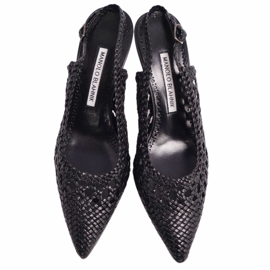 極美品 マノロ・ブラニク Manolo Blahnik パンプス バック 極美品 マノロ・ブラニク Manolo Blahnik パンプス バック