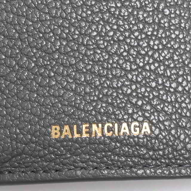 Balenciaga バレンシアガ レザー クラシック メタリック エッジ ミニウォレット 三つ折り コンパクト財布 グレー by