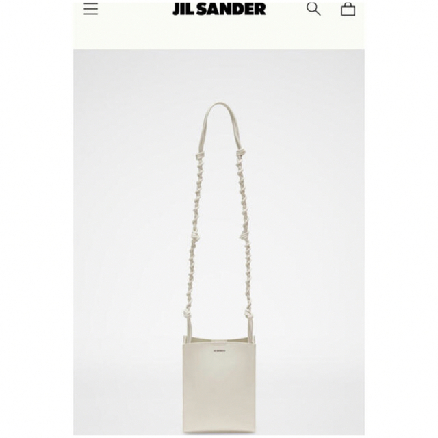 JIL SANDER ジルサンダー タングルショルダーバッグ　ホワイトショルダーバッグ