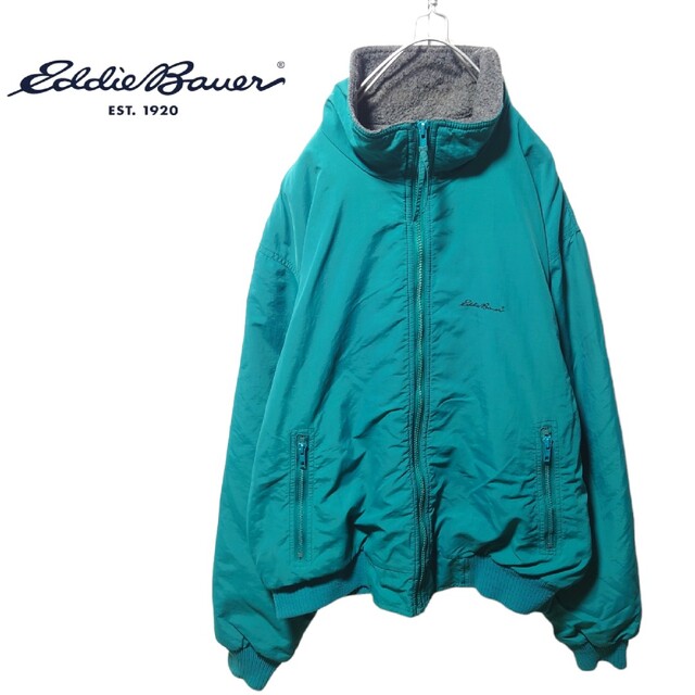 Eddie Bauer】80's 黒タグ ナイロンジャケット A619 素晴らしい 72.0