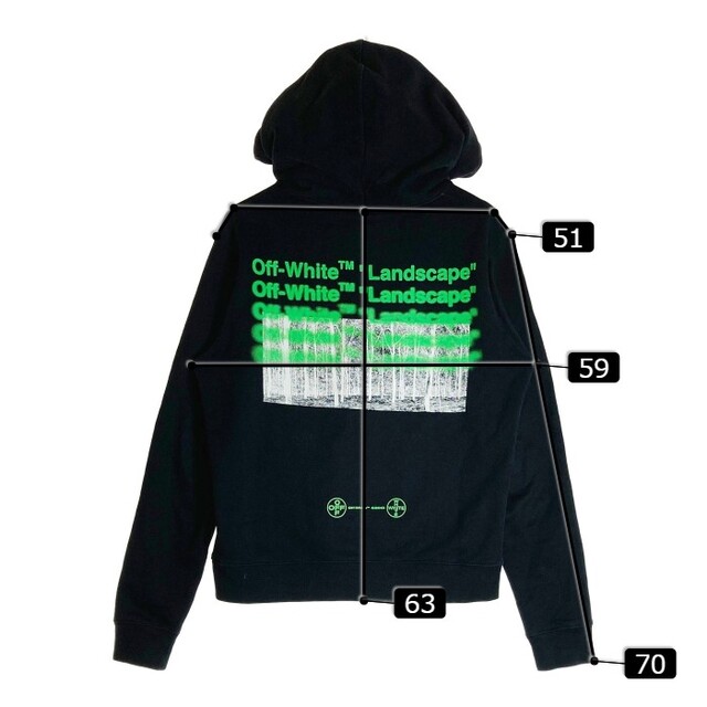 OFF-WHITE(オフホワイト)の★オフホワイト 阪急限定 Landscape バックプリント パーカー ブラック メンズのトップス(パーカー)の商品写真