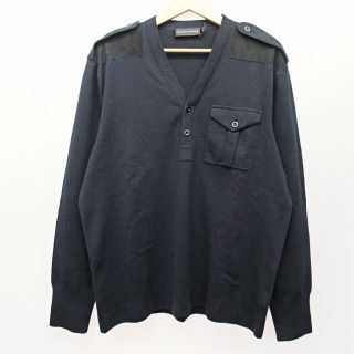 ラルフローレン(Ralph Lauren)のラルフローレン ブラックレーベル ニット セーター カットソー レザーパッチ L(ニット/セーター)