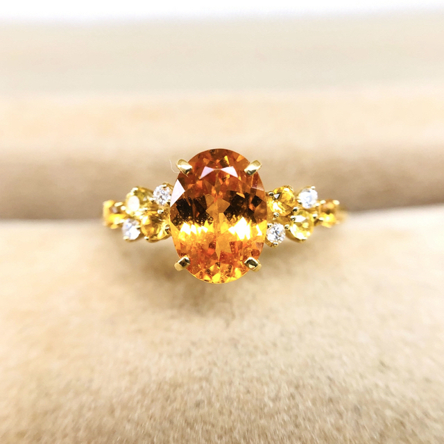 ⭐️暖かい色⭐️ スペサルティンガーネットリング　大粒1.9ct 未使用品