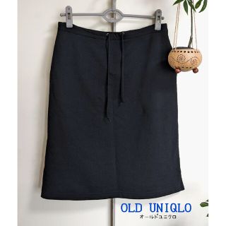 ユニクロ(UNIQLO)のOLD UNIQLO スウェットスカート カジュアル 紺タグ(ひざ丈スカート)