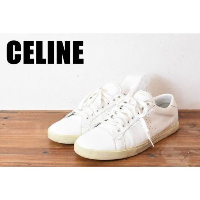 CELINE ブロック ベルクロストラップ＆ウェッジ ミドルスニーカー　美品