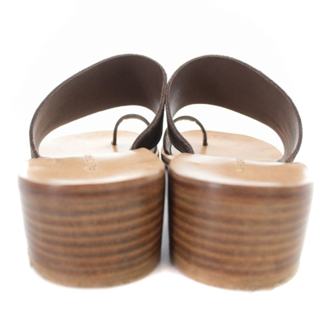FABIO RUSCONI(ファビオルスコーニ)のファビオルスコーニ スエード サンダル 37 24cm 茶色 べージュ レディースの靴/シューズ(サンダル)の商品写真