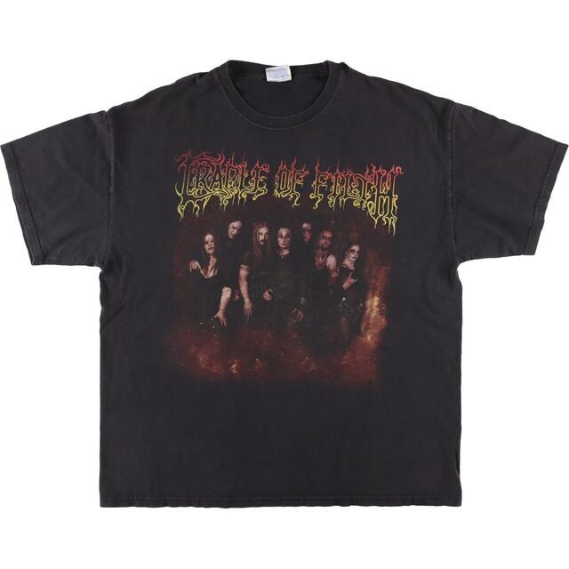 古着 00年 ヘインズ Hanes Cradle of Filth クレイドルオブフィルス バンドTシャツ バンT エルサルバドル製 メンズXL /evb000700