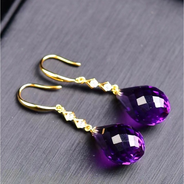 天然】アメジスト ピアス s925 19*12*12mm | www.jarussi.com.br