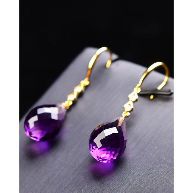 天然】アメジスト ピアス s925 19*12*12mm | www.jarussi.com.br
