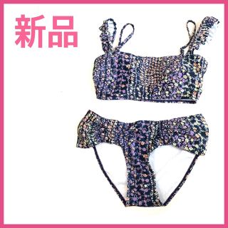 【新品】ビキニ　水着　花柄　mサイズ(水着)