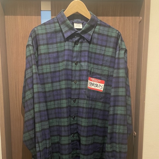 VETEMENTS ヴェトモン チェックシャツ サイズL