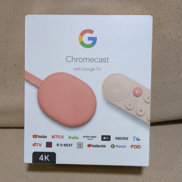 Google(グーグル)のChromecast with Google TV 4K Sunrise スマホ/家電/カメラのテレビ/映像機器(その他)の商品写真