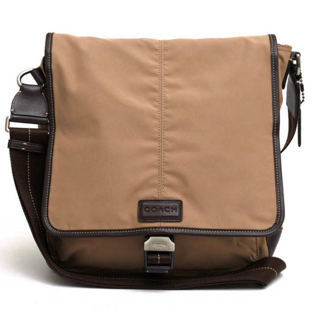 コーチ／COACH バッグ ショルダーバッグ 鞄 メンズ 男性 男性用ナイロン レザー 革 本革 ベージュ  F70665 Varick Nylon Map Bag ヴァリック マップバッグ フラップ式 メッセンジャーバッグ