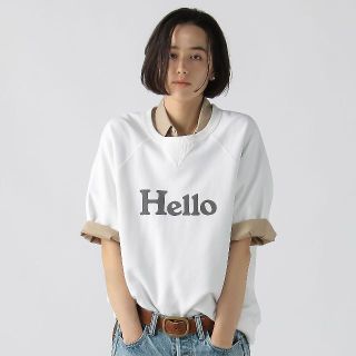 マディソンブルー(MADISONBLUE)の今季　MADISONBLUE　HELLO 裏毛ショートスリーブスウェット(トレーナー/スウェット)