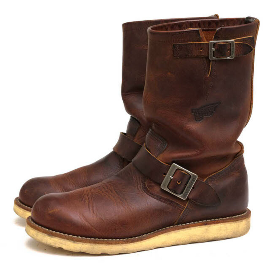レッドウィング/RED WING エンジニアブーツ シューズ 靴 メンズ 男性 男性用レザー 革 本革 ブラウン 茶 2971 トラクショントレッドソール グッドイヤーウェルト製法 | フリマアプリ ラクマ