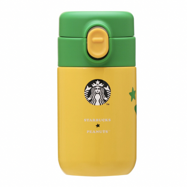 Starbucks Coffee(スターバックスコーヒー)の　スターバックス　ステンレスプチボトル　イエロー　200ml スヌーピー インテリア/住まい/日用品のキッチン/食器(タンブラー)の商品写真