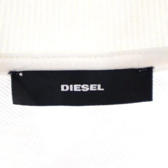 DIESEL(ディーゼル)のディーゼル ロゴプリント スウェット 長袖トレーナー XS 白 DIESEL メンズ 【中古】  【230412】 メンズのトップス(その他)の商品写真