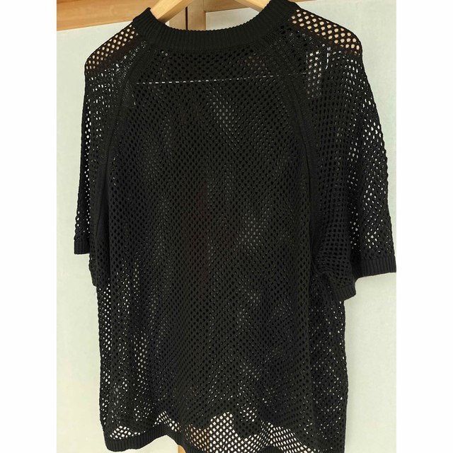 RAGEBLUE(レイジブルー)のRAGEBLUE レイジーブルー　メッシュラグランPO ブラック レディースのトップス(Tシャツ(半袖/袖なし))の商品写真