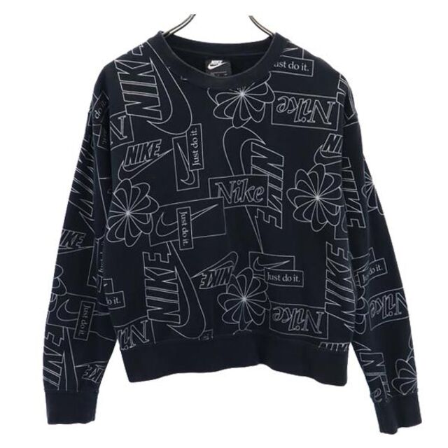 NIKE - ナイキ ロゴ総柄 スウェット S ブラック系 NIKE 長袖