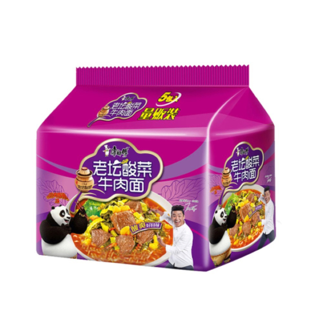 新品（送料無料)康师傅老坛酸菜牛肉面117g*30入(5入*6袋）ラーメン 食品/飲料/酒の食品(麺類)の商品写真