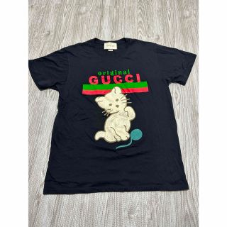 グッチ(Gucci)のGUCCI 猫 アップリケ ロゴ tシャツ(Tシャツ(半袖/袖なし))