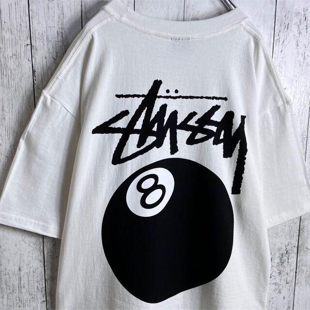 stussy ステューシー ビッグロゴ ワールドツアー 表記M 黒×黄 Tシャツ