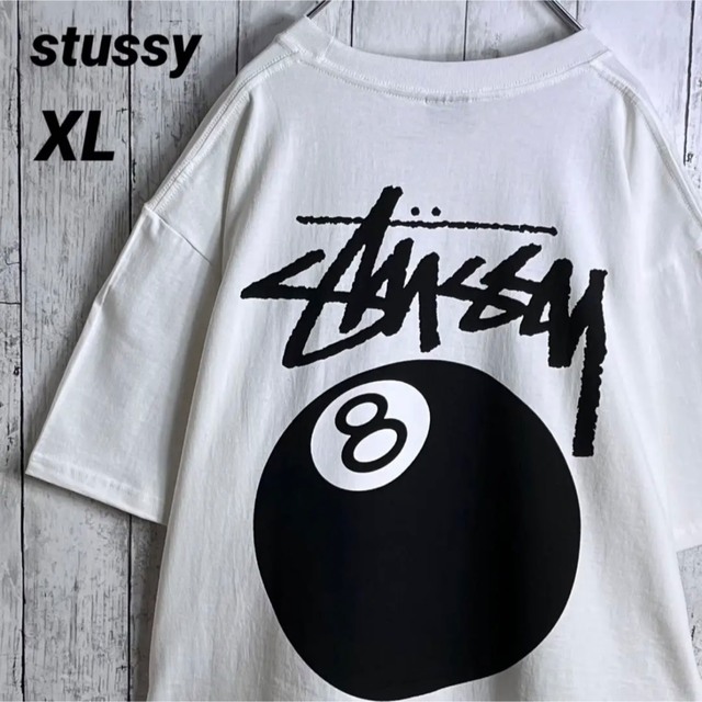 新品】【両面プリント】ステューシー 8ボール Tシャツ XL オフホワイト