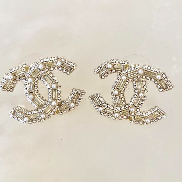 シャネルピアス CHANELCCロゴピアス シャンパンゴールド パール | www