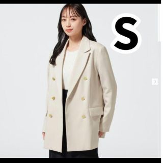 ジーユー(GU)のS ナチュラル　ダブルブレストブレザー ZARA H&M　ユニクロ(テーラードジャケット)