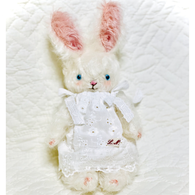 ふわふわうさぎちゃん テディうさぎ テディベアの通販 by ぽぷり ふわふわうさぎちゃん テディうさぎ テディベアの通販 by ぽぷり