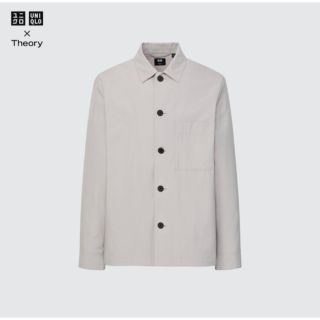 ユニクロ(UNIQLO)の【今期未発売 】 ユニクロ 感動シャツジャケット ライトグレー L UNIQLO(シャツ)