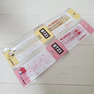 ビーティーイシビル(BT21)のゆこゆこ様専用出品☆新品☆BT21アクリル箸 おはし2点 CHIMMY＆TATA(カトラリー/箸)