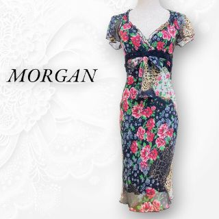 モルガンドゥトワ(MORGAN DE TOI)のMORGAN モルガン ワンピース 花柄 シースルー(ロングワンピース/マキシワンピース)