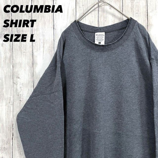 Columbia(コロンビア)のアウトドアブランド古着COLUMBIAコロンビア　リブライン長袖TシャツLグレー メンズのトップス(Tシャツ/カットソー(七分/長袖))の商品写真