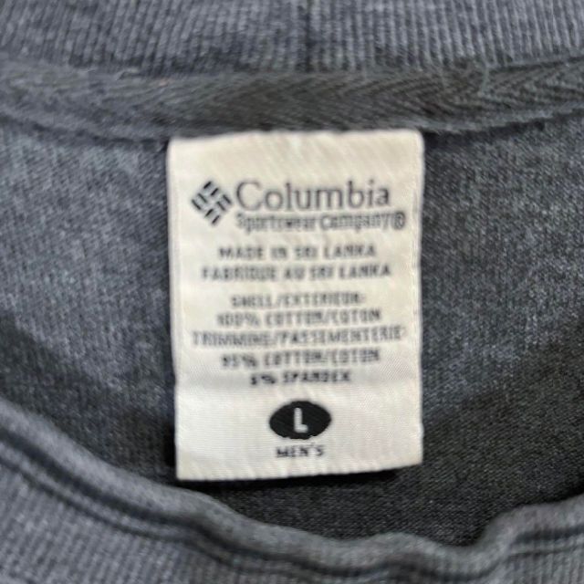 Columbia(コロンビア)のアウトドアブランド古着COLUMBIAコロンビア　リブライン長袖TシャツLグレー メンズのトップス(Tシャツ/カットソー(七分/長袖))の商品写真