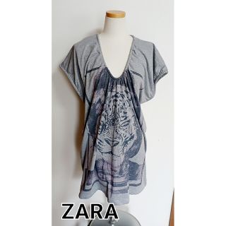 ザラ(ZARA)のZARA TRF タイガープリントチュニック/ワンピース(チュニック)