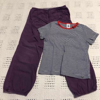 プチバトー(PETIT BATEAU)のプチバトー Tシャツ&パンツセット 4ans/102cm(Tシャツ/カットソー)