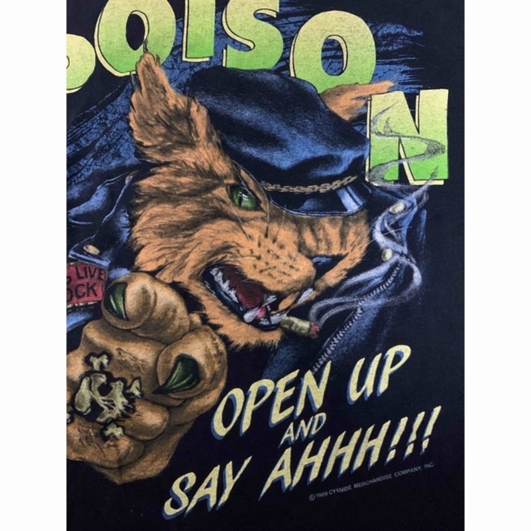 激レアL！POISON 1989年ヴィンテージTOURTシャツ黒 2