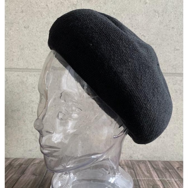 送料込 特価 リネン 麻 サーモ ベレー帽 サマー ベレー 麻混 男女 春夏 黒 レディースの帽子(ハンチング/ベレー帽)の商品写真