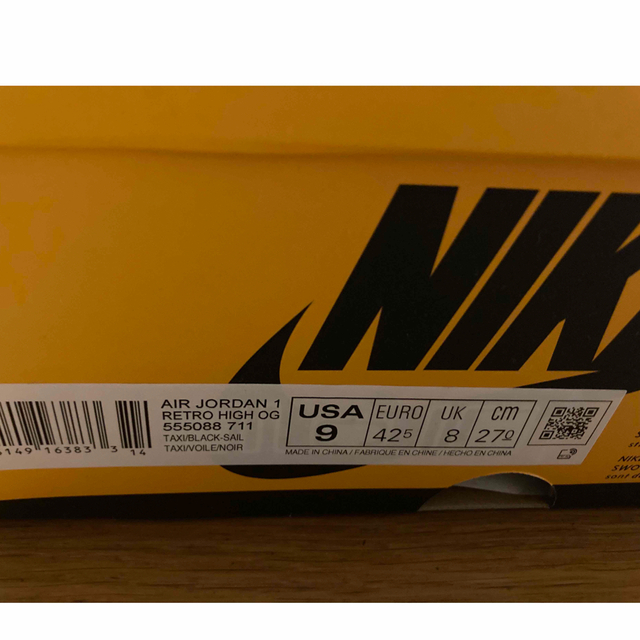 NIKE(ナイキ)のNike Air Jordan 1 Retro High OG "Taxi" メンズの靴/シューズ(スニーカー)の商品写真