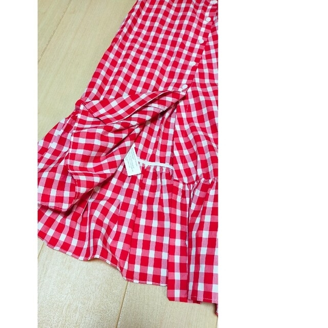 ZARA(ザラ)のZARA赤ギンガムチェックスカート レディースのスカート(ロングスカート)の商品写真