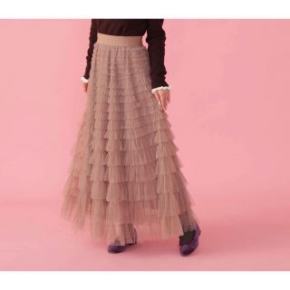 Mauve Tulle Skirt(ロングスカート)