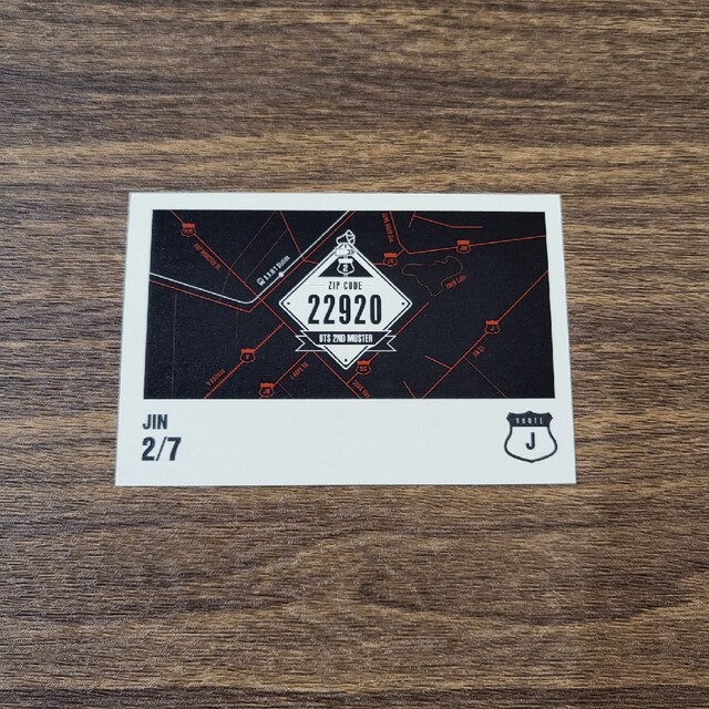 BTS ミニフォト 22920 ジン ZIP CODE トレカ JIN 再再販! タレント