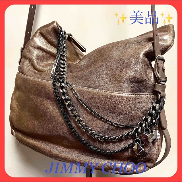 【美品】JIMMY CHOO レザーショルダーバッグバッグ