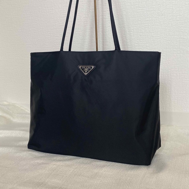 PRADA - 【美品】PRADA ナイロン トートバッグ A4 ブラック 三角ロゴ ...