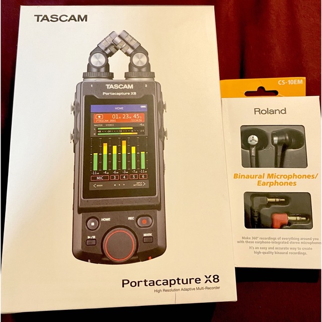 TASCAM PortacaptureX8ハンドヘルドレコーダーとイヤホン付き 楽器のレコーディング/PA機器(その他)の商品写真